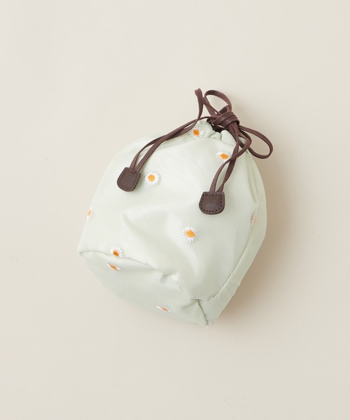 natural couture（ナチュラルクチュール）の「刺繍巾着付きクリアバッグ（ショルダーバッグ・レディース・アイボリー/ダークブラウン/ベージュ・FREE）」の11枚目の写真