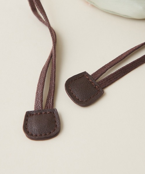 natural couture（ナチュラルクチュール）の「刺繍巾着付きクリアバッグ（ショルダーバッグ・レディース・アイボリー/ダークブラウン/ベージュ・FREE）」の14枚目の写真