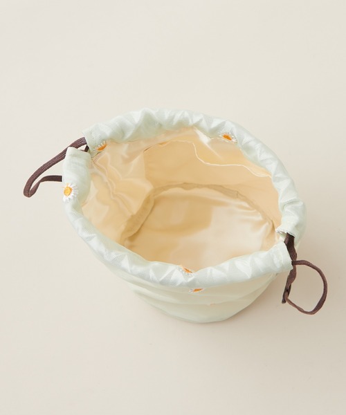 natural couture（ナチュラルクチュール）の「刺繍巾着付きクリアバッグ（ショルダーバッグ・レディース・アイボリー/ダークブラウン/ベージュ・FREE）」の13枚目の写真
