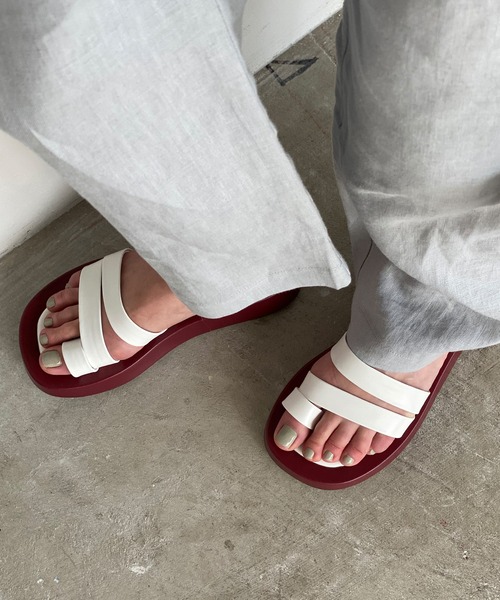 chuclla(チュクラ)の「Platform strap sandal sb-6 chs107(サンダル・レディース・ブラック/ホワイト・40/37/36/38/39)」の17枚目の写真