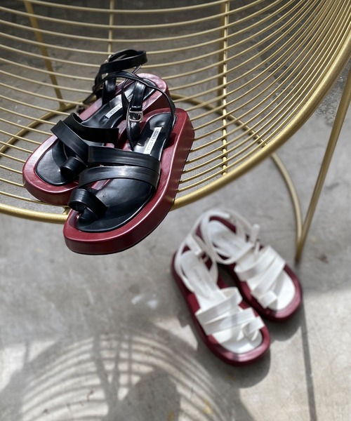 chuclla(チュクラ)の「Platform strap sandal sb-6 chs107(サンダル・レディース・ブラック/ホワイト・40/37/36/38/39)」の18枚目の写真