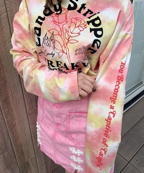 Candy Stripper（キャンディストリッパー）の「FREAKY CANDY トップス（Tシャツ/カットソー・レディース・グリーン/ブルー/ピンク・2）」の3枚目の写真