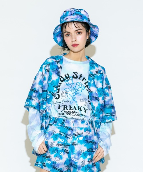 Candy Stripper（キャンディストリッパー）の「FREAKY CANDY トップス（Tシャツ/カットソー・レディース・グリーン/ブルー/ピンク・2）」の13枚目の写真