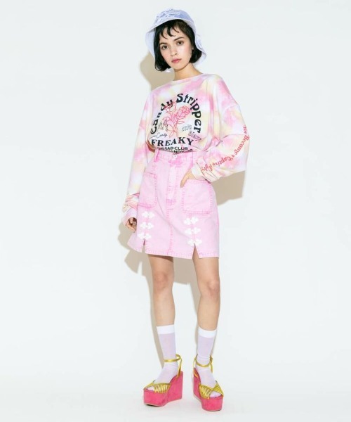 Candy Stripper（キャンディストリッパー）の「FREAKY CANDY トップス（Tシャツ/カットソー・レディース・グリーン/ブルー/ピンク・2）」の9枚目の写真