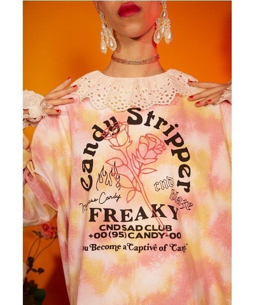 Candy Stripper（キャンディストリッパー）の「FREAKY CANDY トップス（Tシャツ/カットソー・レディース・グリーン/ブルー/ピンク・2）」の19枚目の写真