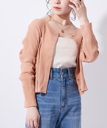 Chico | リブボタンショートトップス(Tシャツ/カットソー)