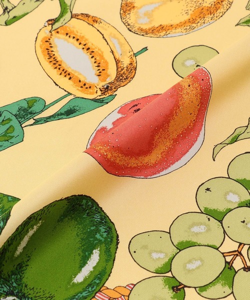 manipuri（マニプリ）の「MANIPURI / "FRUIT BASKET" シルクスカーフ（ストール/ショール・レディース・グレイッシュベージュ・FREE）」の2枚目の写真