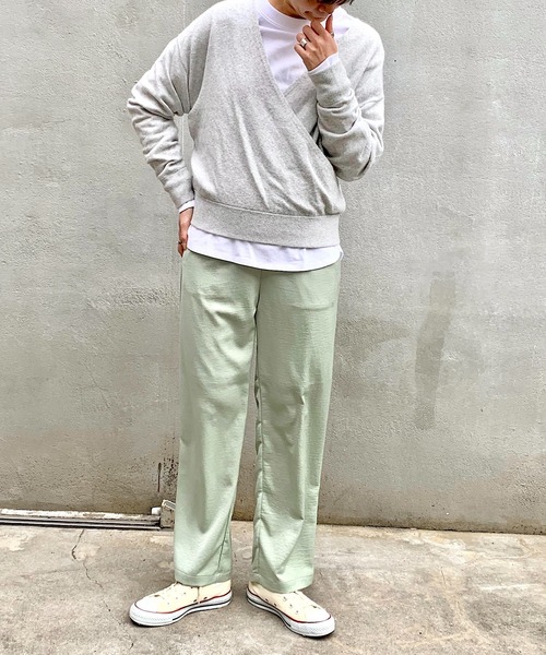 CIAOPANIC（チャオパニック）の「ヴィンテージサテンタックパンツ（スラックス・レディース・アイボリー/ミント・マルチサイズ）」の17枚目の写真