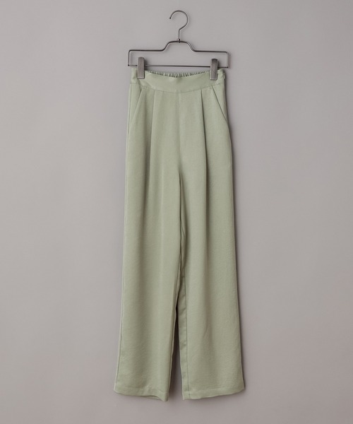 CIAOPANIC（チャオパニック）の「ヴィンテージサテンタックパンツ（スラックス・レディース・アイボリー/ミント・マルチサイズ）」の4枚目の写真