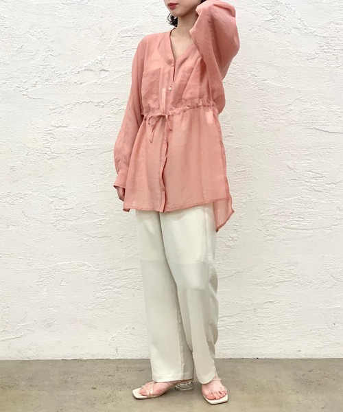 CIAOPANIC（チャオパニック）の「ヴィンテージサテンタックパンツ（スラックス・レディース・アイボリー/ミント・マルチサイズ）」の21枚目の写真