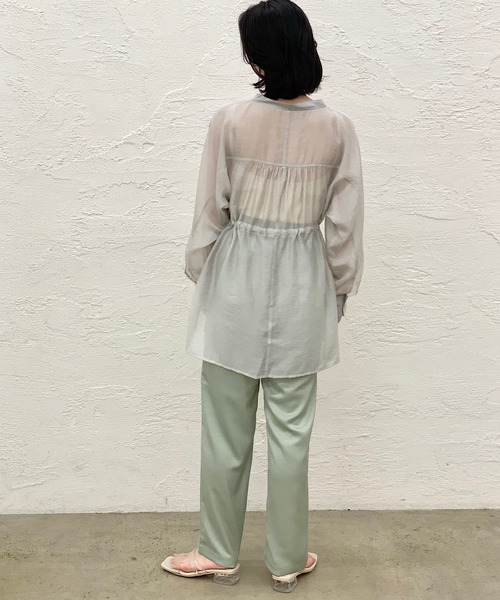 CIAOPANIC（チャオパニック）の「ヴィンテージサテンタックパンツ（スラックス・レディース・アイボリー/ミント・マルチサイズ）」の22枚目の写真