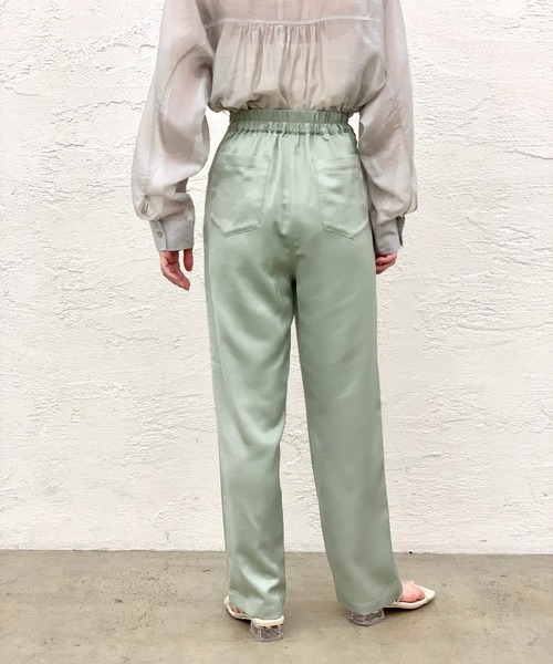 CIAOPANIC（チャオパニック）の「ヴィンテージサテンタックパンツ（スラックス・レディース・アイボリー/ミント・マルチサイズ）」の10枚目の写真