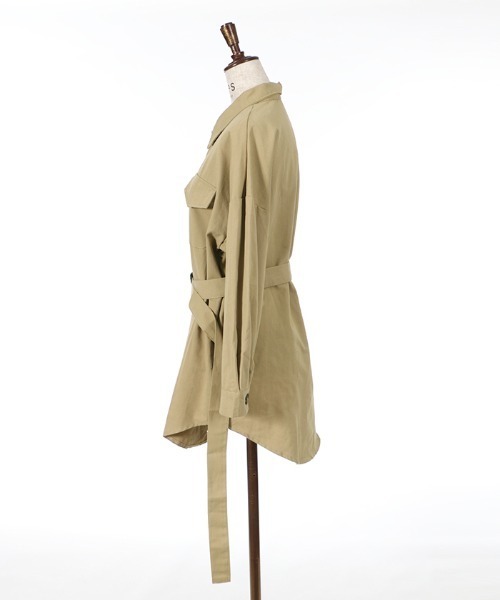 axes femme（アクシーズファム）の「ベルト付ＣＰＯシャツＪＫ（その他アウター・レディース・ベージュ/ブラウン・MEDIUM）」の16枚目の写真