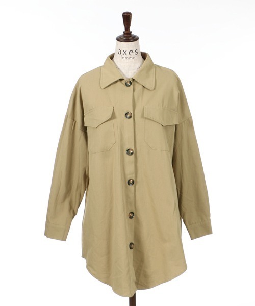 axes femme（アクシーズファム）の「ベルト付ＣＰＯシャツＪＫ（その他アウター・レディース・ベージュ/ブラウン・MEDIUM）」の20枚目の写真