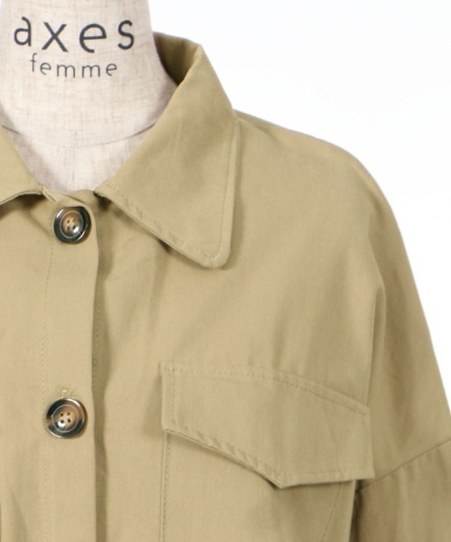 axes femme（アクシーズファム）の「ベルト付ＣＰＯシャツＪＫ（その他アウター・レディース・ベージュ/ブラウン・MEDIUM）」の22枚目の写真