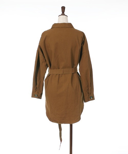 axes femme（アクシーズファム）の「ベルト付ＣＰＯシャツＪＫ（その他アウター・レディース・ベージュ/ブラウン・MEDIUM）」の5枚目の写真