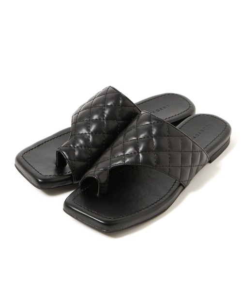 PAGEBOY（ページボーイ）の「キルトトングサンダル（サンダル・レディース・ブラック/グレイッシュベージュ・MEDIUM/LARGE）」の14枚目の写真