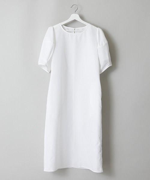 anown(アノン)の「ボリュームスリーブ ミモレ丈ワンピース【ファッションインフルエンサーyumi.×anown 限定コラボ】(ワンピース・レディース・ピンク系その他/ブラック/ベージュ/オフホワイト・FREE)」の9枚目の写真