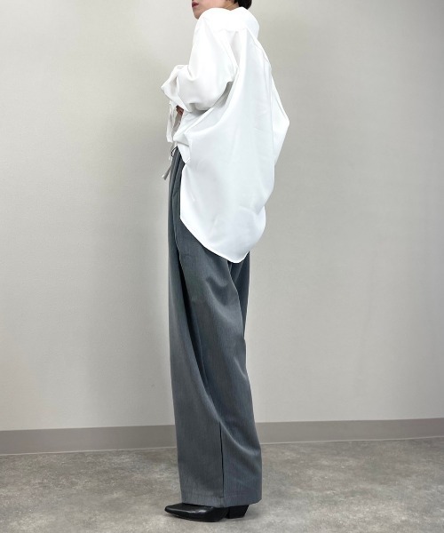 Chikashitsu +（チカシツプラス）の「【Chikashitsu +】arm rope shirt（シャツ/ブラウス・メンズ・ホワイト/ブラック・ONE SIZE）」の4枚目の写真