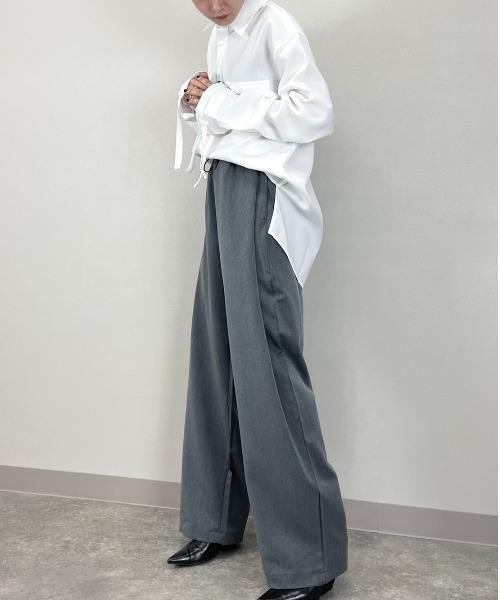 Chikashitsu +（チカシツプラス）の「【Chikashitsu +】arm rope shirt（シャツ/ブラウス・メンズ・ホワイト/ブラック・ONE SIZE）」の16枚目の写真