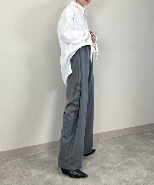Chikashitsu +（チカシツプラス）の「【Chikashitsu +】arm rope shirt（シャツ/ブラウス・メンズ・ホワイト/ブラック・ONE SIZE）」の7枚目の写真