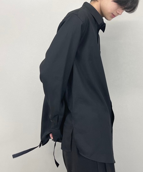 Chikashitsu +（チカシツプラス）の「【Chikashitsu +】arm rope shirt（シャツ/ブラウス・メンズ・ホワイト/ブラック・ONE SIZE）」の22枚目の写真