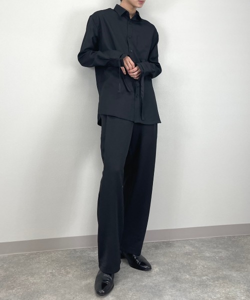 Chikashitsu +（チカシツプラス）の「【Chikashitsu +】arm rope shirt（シャツ/ブラウス・メンズ・ホワイト/ブラック・ONE SIZE）」の11枚目の写真