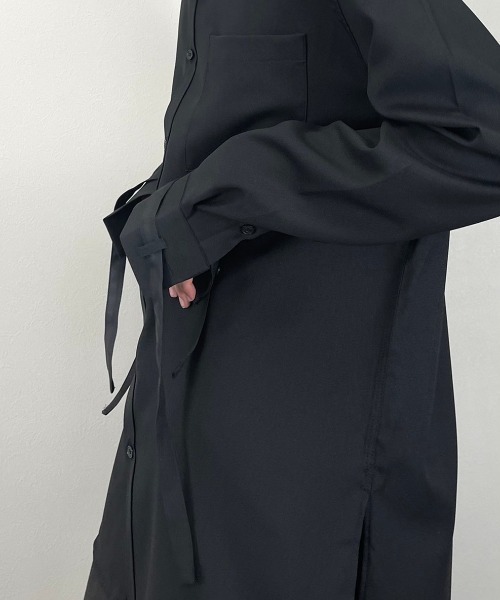 Chikashitsu +（チカシツプラス）の「【Chikashitsu +】arm rope shirt（シャツ/ブラウス・メンズ・ホワイト/ブラック・ONE SIZE）」の8枚目の写真