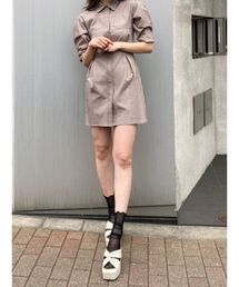 EMODA | スリーブタックショートワンピース(ワンピース)