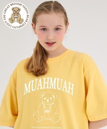 『muah muah/ムーアムーア』×『teddy bear/テディベア』Signature Bareline Short Sleeve T-shirt/シグネチャーベアデザイン半袖Tシャツ