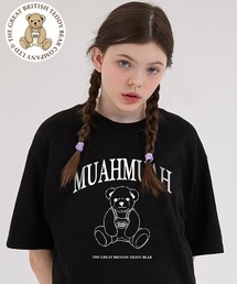 『muah muah/ムーアムーア』×『teddy bear/テディベア』Signature Bareline Short Sleeve T-shirt/シグネチャーベアデザイン半袖Tシャツ