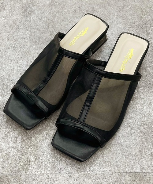 apres jour mignon（アプレジュールミニョン）の「シアーサンダル 【ZOZOTOWN限定アイテム】（サンダル・レディース・ブラック/グレー/ベージュ・X-LARGE/SMALL/LARGE/MEDIUM）」の2枚目の写真