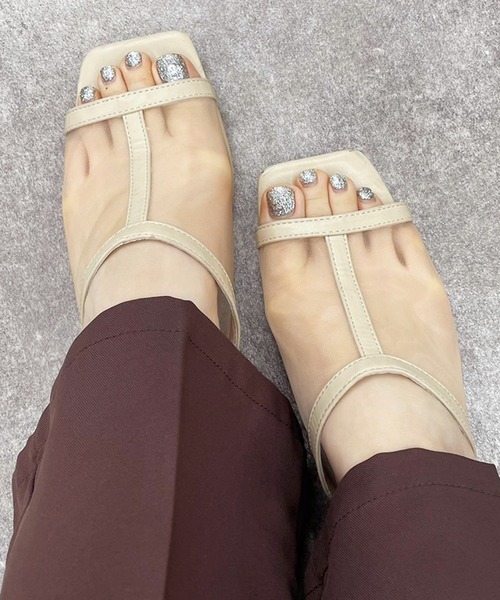 apres jour mignon（アプレジュールミニョン）の「シアーサンダル 【ZOZOTOWN限定アイテム】（サンダル・レディース・ブラック/グレー/ベージュ・X-LARGE/SMALL/LARGE/MEDIUM）」の6枚目の写真