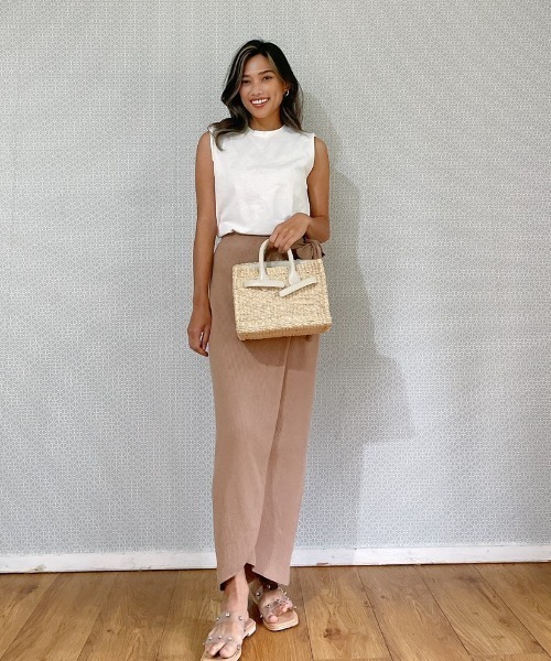Vicente(ヴィセンテ)の「Amanda rib skirt(スカート・レディース・オフホワイト/ベージュ/ブラック・FREE)」の12枚目の写真