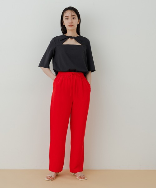 GANNI（ガニー）の「【GANNI】コットンジャージーTシャツ（Tシャツ/カットソー・レディース・ブラック/ホワイト・S）」の3枚目の写真