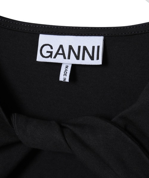 GANNI（ガニー）の「【GANNI】コットンジャージーTシャツ（Tシャツ/カットソー・レディース・ブラック/ホワイト・S）」の9枚目の写真