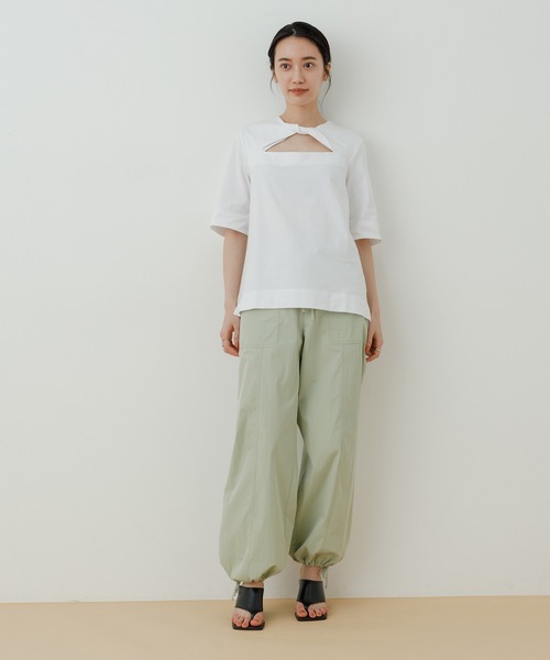 GANNI（ガニー）の「【GANNI】コットンジャージーTシャツ（Tシャツ/カットソー・レディース・ブラック/ホワイト・S）」の16枚目の写真