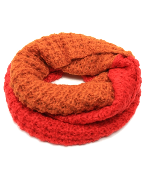 チャイハネ（チャイハネ）の「【チャイハネ】バイカラーツートスヌード（ストール/ショール・レディース・オレンジ/ブラック/ブルー/ベージュ/ライトパープル/パープル/レッド/ホワイト/イエロー・FREE）」の16枚目の写真