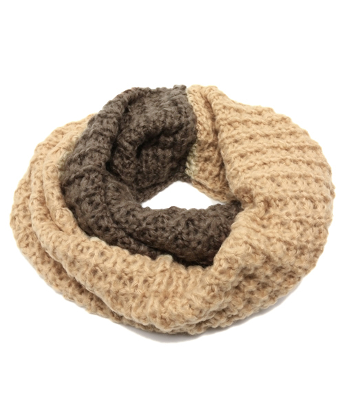 チャイハネ（チャイハネ）の「【チャイハネ】バイカラーツートスヌード（ストール/ショール・レディース・オレンジ/ブラック/ブルー/ベージュ/ライトパープル/パープル/レッド/ホワイト/イエロー・FREE）」の11枚目の写真