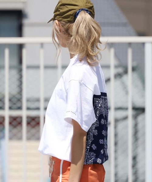 HAV-A-HANK（ハバハンク ）の「別注：HAV-A-HANK/ハバハンク バンダナTシャツ（Tシャツ/カットソー・メンズ・ホワイト×ホワイト/ベージュ系1/ホワイト×ブラック/ブラック系その他/ベージュ系3/ホワイト系その他/ベージュ系5/ベージュ系6/ベージュ系2/ホワイト×ネイビー/ホワイト×ブルー/ホワイト×パープル/ベージュ系4/ブラック×レッド/ブラック×ホワイト/ブラック×グレー/ブラック×ブラック/ブラック×ブルー・M/L/XL）」の20枚目の写真