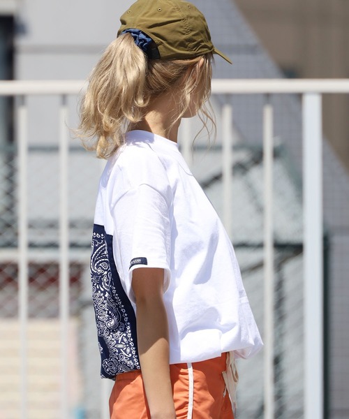 HAV-A-HANK（ハバハンク ）の「別注：HAV-A-HANK/ハバハンク バンダナTシャツ（Tシャツ/カットソー・メンズ・ホワイト×ホワイト/ベージュ系1/ホワイト×ブラック/ブラック系その他/ベージュ系3/ホワイト系その他/ベージュ系5/ベージュ系6/ベージュ系2/ホワイト×ネイビー/ホワイト×ブルー/ホワイト×パープル/ベージュ系4/ブラック×レッド/ブラック×ホワイト/ブラック×グレー/ブラック×ブラック/ブラック×ブルー・M/L/XL）」の19枚目の写真