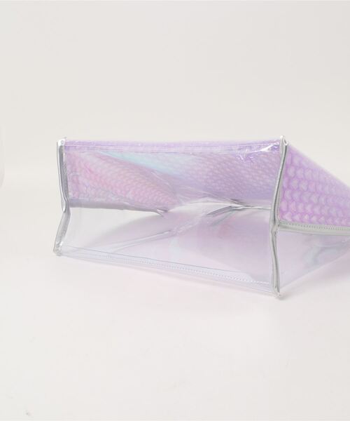 COLORS & chouette（カラーズアンドシュエット）の「オーロラビニールトートバッグ（トートバッグ・レディース・ラベンダー/ピンク/ミント・FREE）」の6枚目の写真