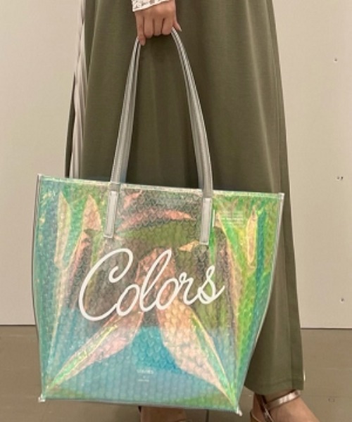 COLORS & chouette（カラーズアンドシュエット）の「オーロラビニールトートバッグ（トートバッグ・レディース・ラベンダー/ピンク/ミント・FREE）」の2枚目の写真