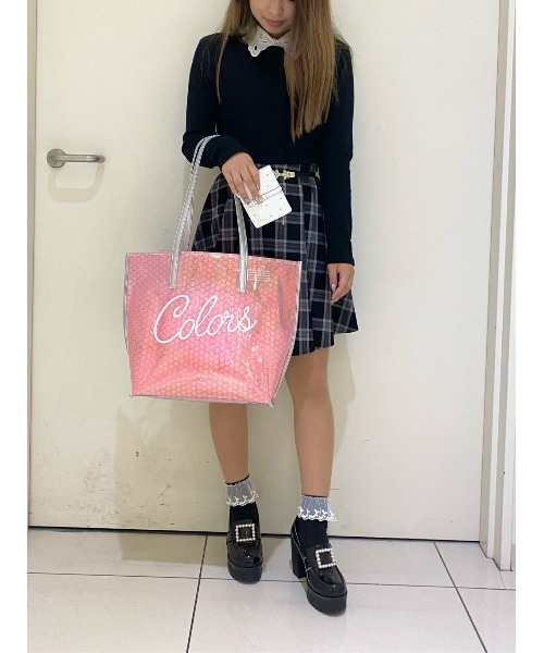COLORS & chouette（カラーズアンドシュエット）の「オーロラビニールトートバッグ（トートバッグ・レディース・ラベンダー/ピンク/ミント・FREE）」の9枚目の写真