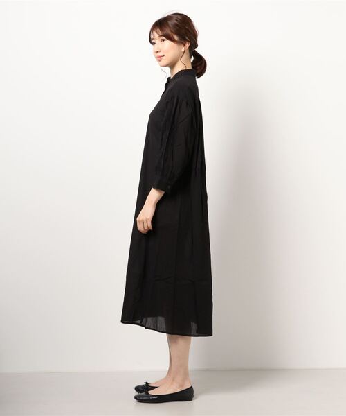 HONEYSUCKLE ROSE（ハニーサックルローズ）の「【HONEYSUCKLE ROSE】シアーシャツワンピース（シャツワンピース・レディース・ホワイト/ブラック/オレンジ・M/L）」の5枚目の写真