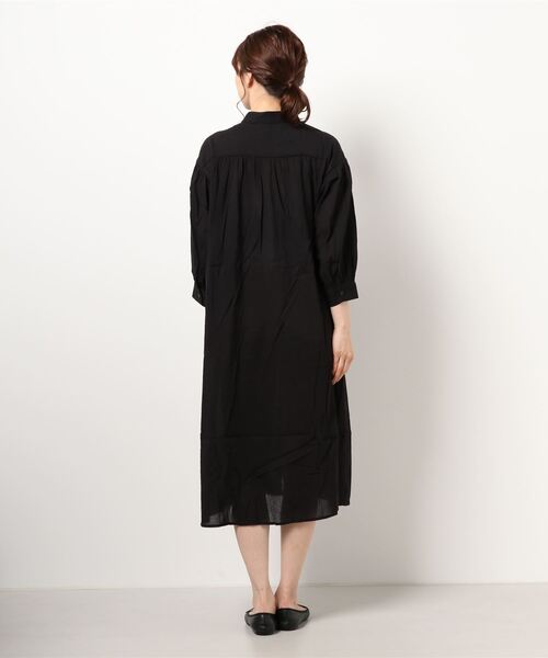 HONEYSUCKLE ROSE（ハニーサックルローズ）の「【HONEYSUCKLE ROSE】シアーシャツワンピース（シャツワンピース・レディース・ホワイト/ブラック/オレンジ・M/L）」の4枚目の写真