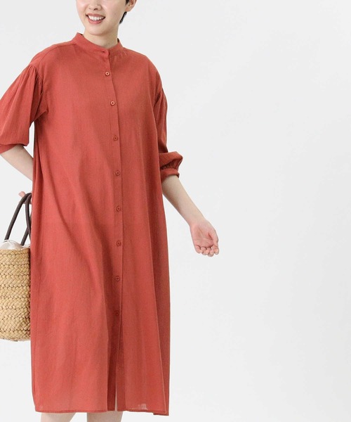 HONEYSUCKLE ROSE（ハニーサックルローズ）の「【HONEYSUCKLE ROSE】シアーシャツワンピース（シャツワンピース・レディース・ホワイト/ブラック/オレンジ・M/L）」の21枚目の写真