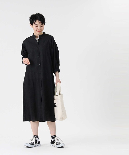 HONEYSUCKLE ROSE（ハニーサックルローズ）の「【HONEYSUCKLE ROSE】シアーシャツワンピース（シャツワンピース・レディース・ホワイト/ブラック/オレンジ・M/L）」の16枚目の写真