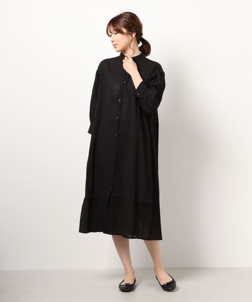 HONEYSUCKLE ROSE（ハニーサックルローズ）の「【HONEYSUCKLE ROSE】シアーシャツワンピース（シャツワンピース・レディース・ホワイト/ブラック/オレンジ・M/L）」の20枚目の写真