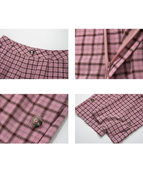 Fano Studios(ファノ ストゥディオズ)の「【Fano Studios】Lattice pattern slit hem pants FX21K045(スラックス・レディース・ピンク・S/L/M)」の10枚目の写真